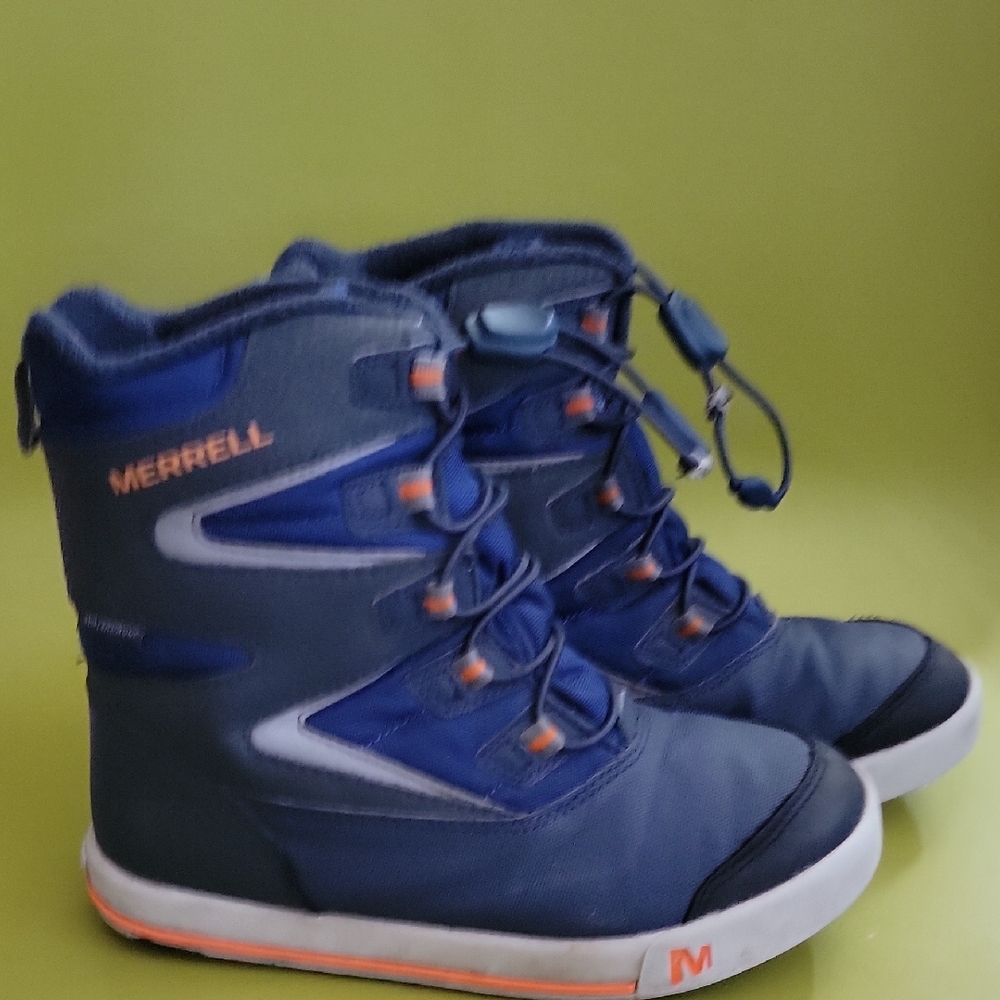 Merrell Kids Navy and Orange Adventure Boots